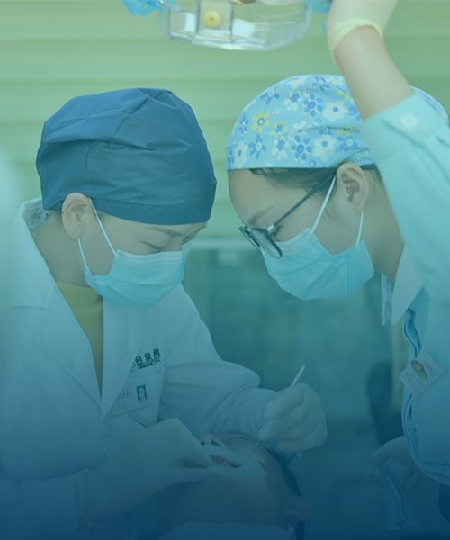 A medical professional in a clinic setting